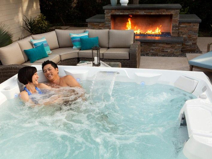 Lifestyle, couple enjoying time in Hot Spring Spa